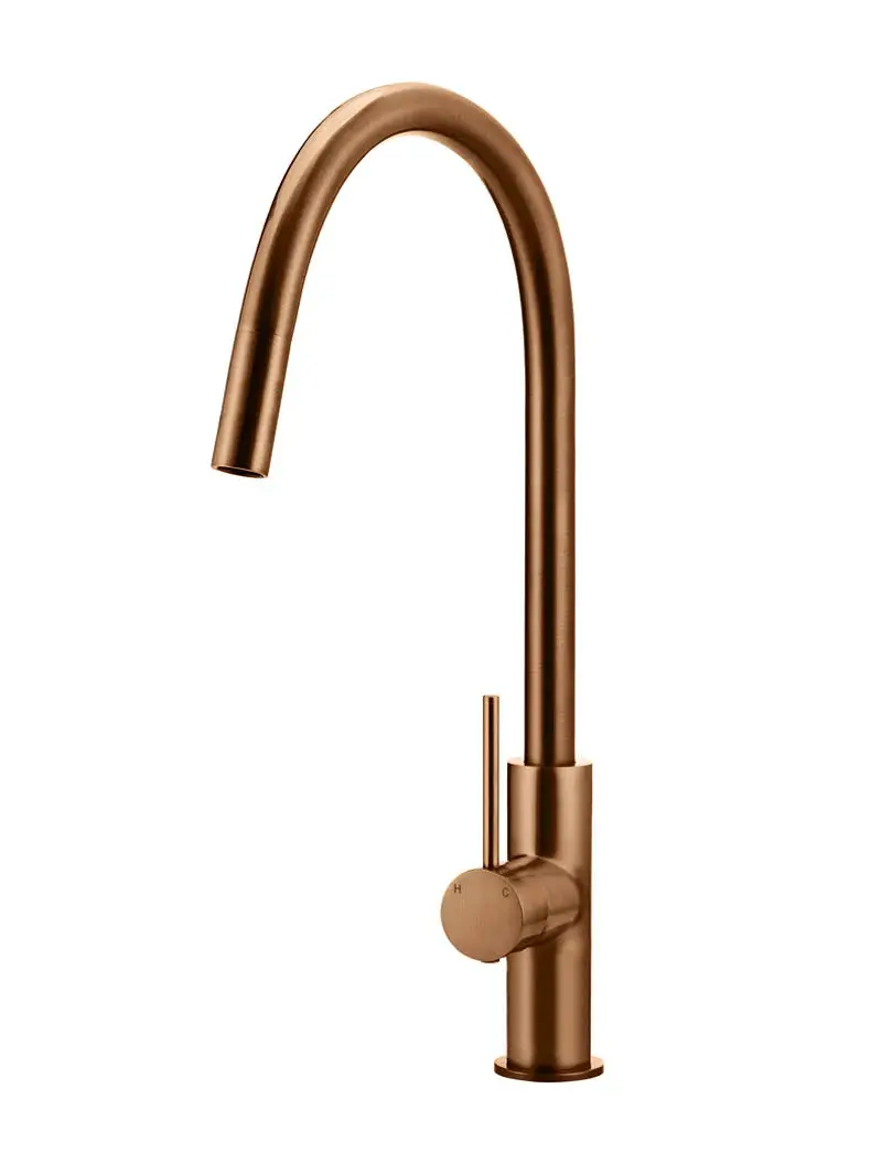 Round Piccola Pull Out Kitchen Mixer Tap