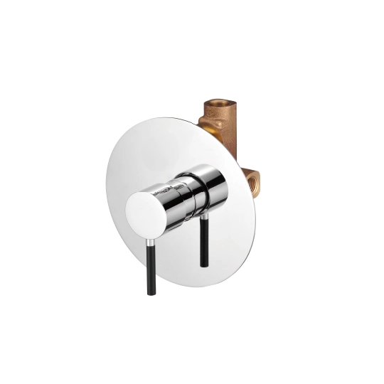 Wall type single handle dual control valve body group