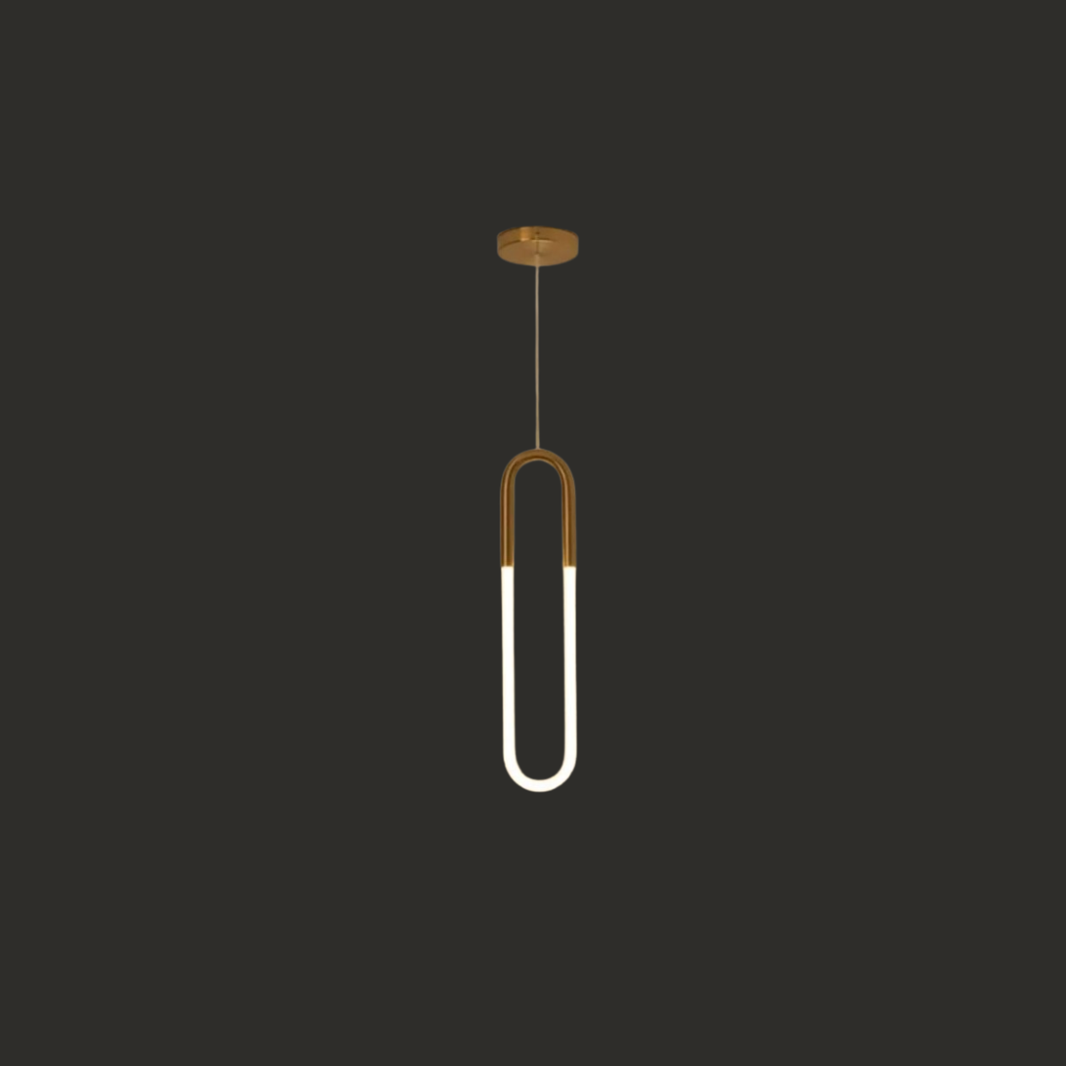 Modern LED Pendant Light Brass Finish 